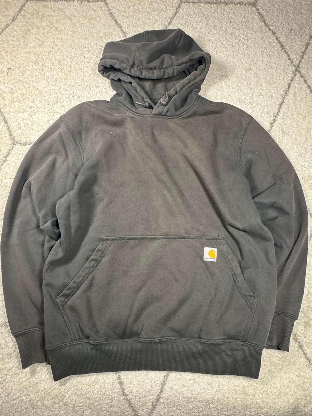 Carhartt Men's Charcoal Gray Hooded Pullover